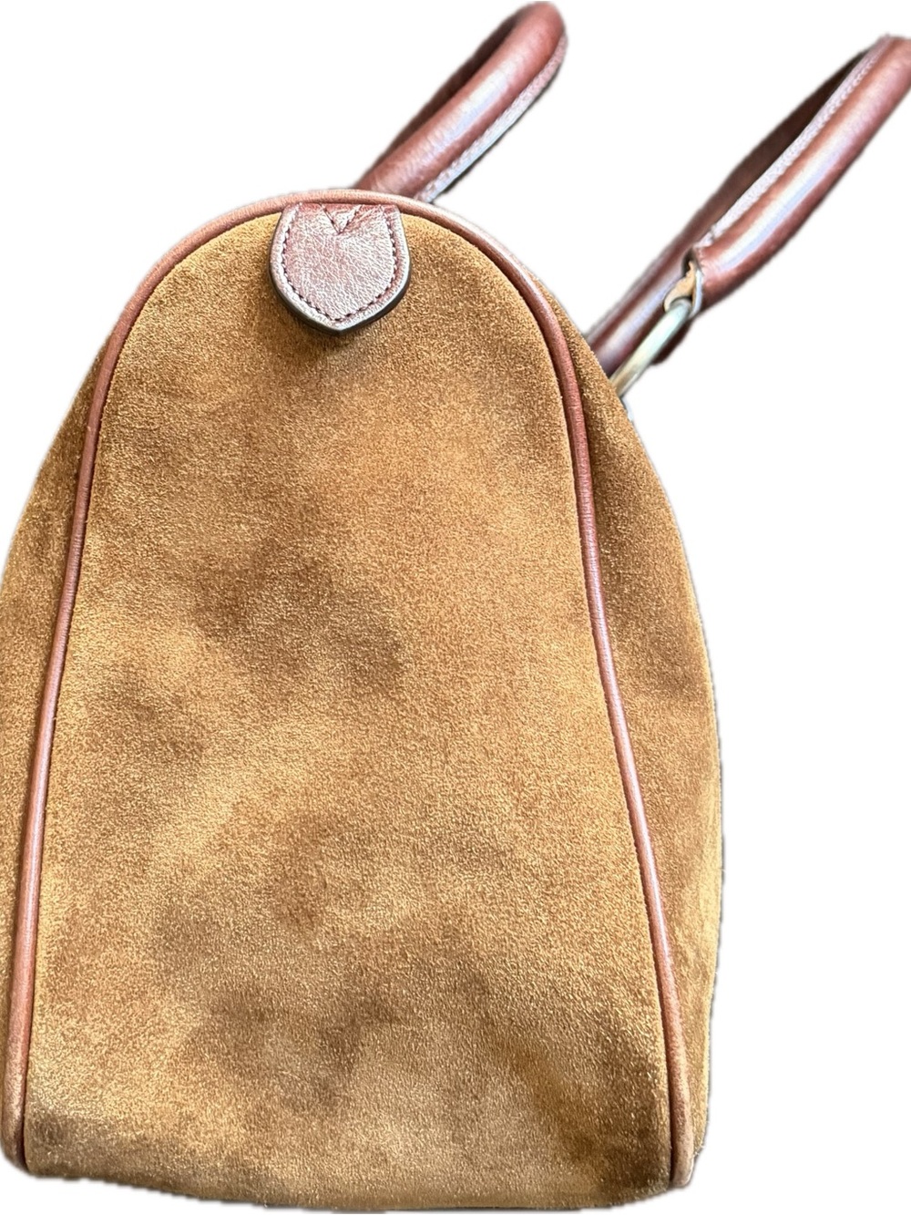 Brown Churka Leather Handbag, Detachable Shoulder Strap, Suede, Like New! - Picture 5 of 6